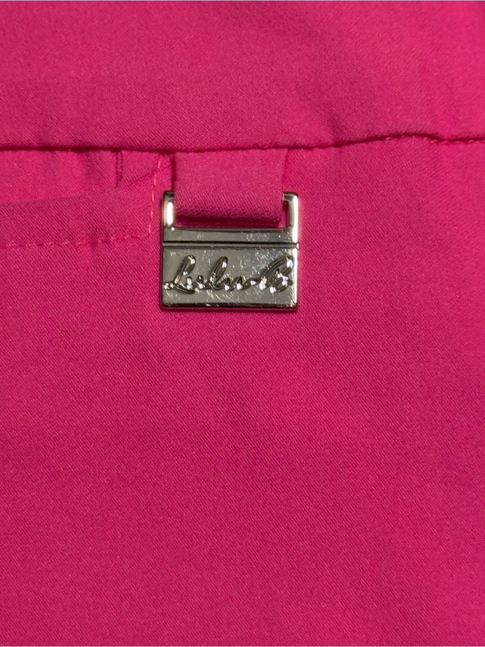 (409) Lulu-B Hot Pink Eyelet Hem Mini Skirt - Picture 2 of 3